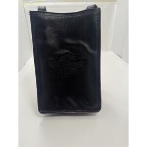Vintage Harley-Davidson Black Pebbled Leather Crossbody